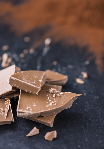 sütlü çikolata parçaları  - Fotoğraf, Görsel
