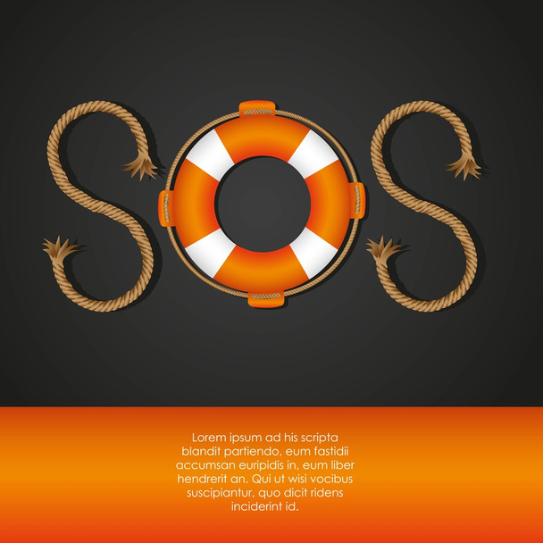 SOS-signaal - Vector, afbeelding