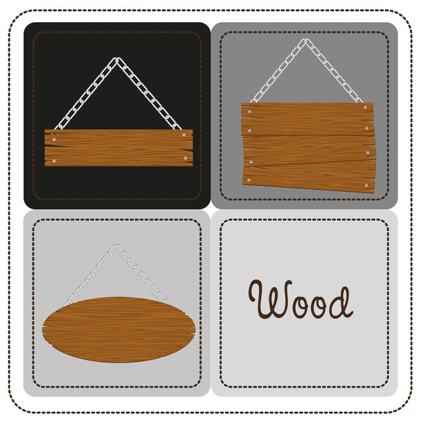 Dřevěné desky - Vektor, obrázek