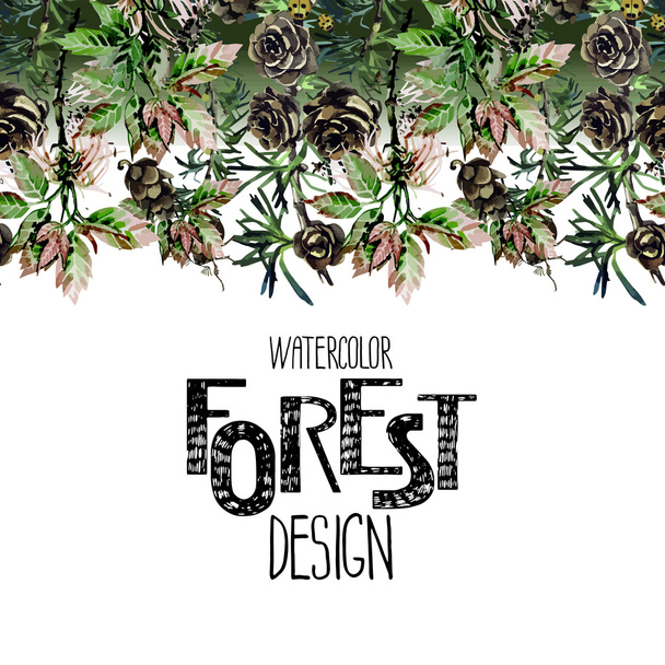 Endless forest design - Vector, Image
