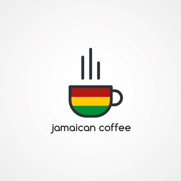 jamican coffee cup - Vector, Image