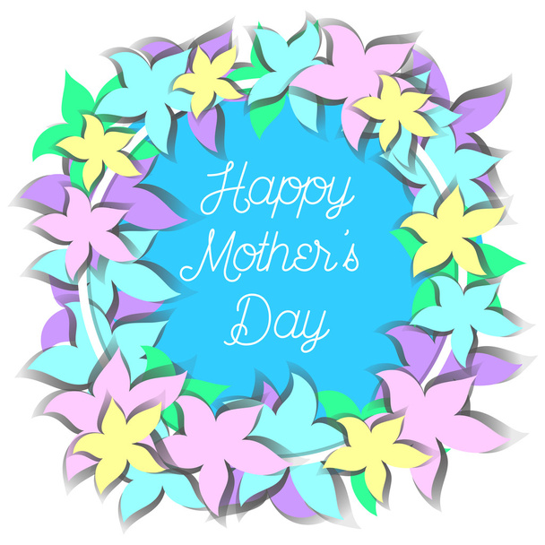 Happy Mother's Day vector illustration. Greeting card - Vector, imagen