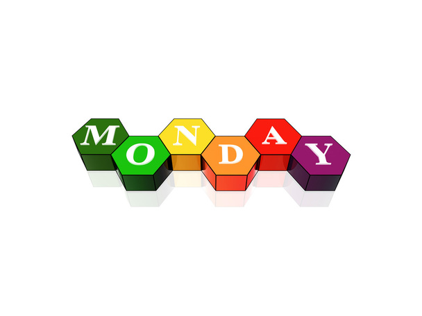 Понедельник в 3 цветных шестиугольниках
 - Фото, изображение