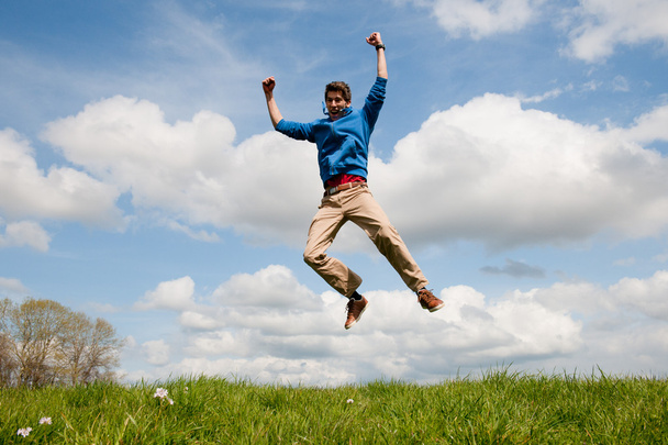 Happy jumping man - Fotó, kép