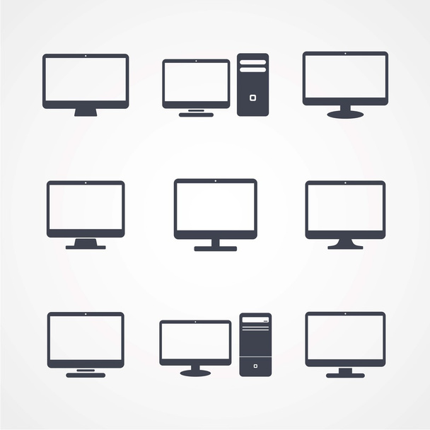desktop icons set illustration - ベクター画像