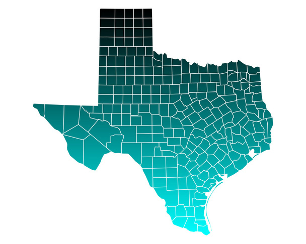 テキサスの正確なマップ - ベクター画像