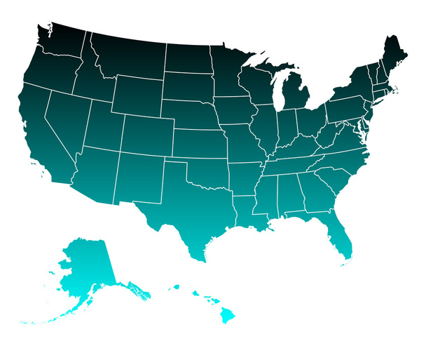 Tarkka kartta USA
 - Vektori, kuva