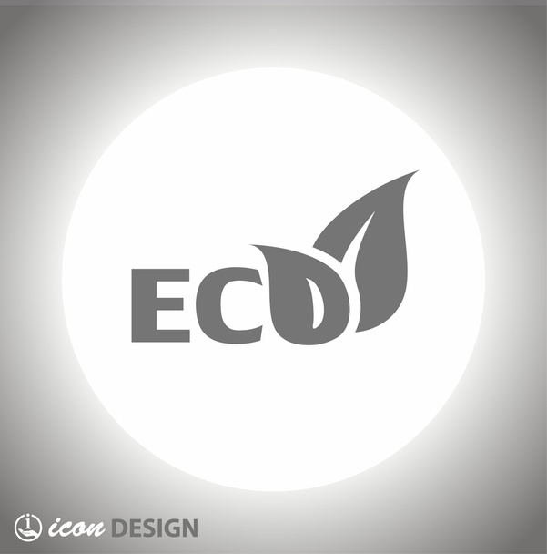 Pictograph of eco icon  - Vector, Imagen