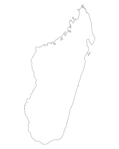 Mapa exato de Madagáscar
 - Vetor, Imagem