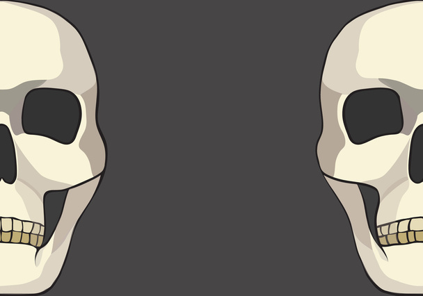 Ludzkie czaszki lub grim reaper zgonów głowa ilustracja - Wektor, obraz