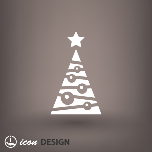 Pictograph of christmas tree  - Vector, Image