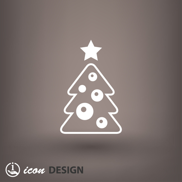 Pictograph of christmas tree  - Vector, Imagen
