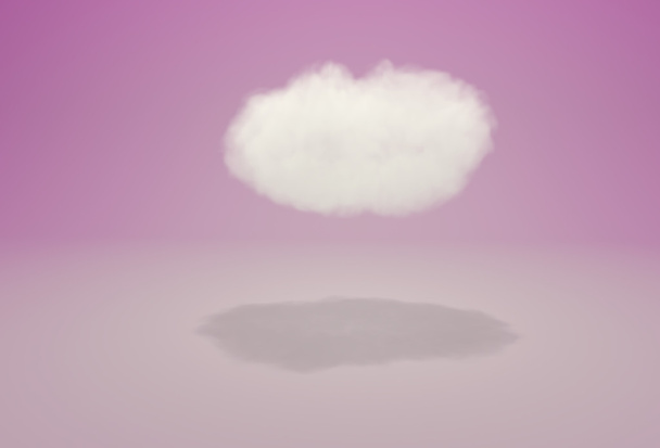 Reális felhő stúdióban rózsaszín háttér - Fotó, kép