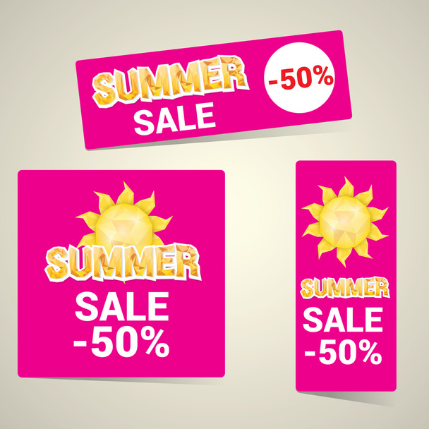 vector hot summer sale sticker . - Vecteur, image