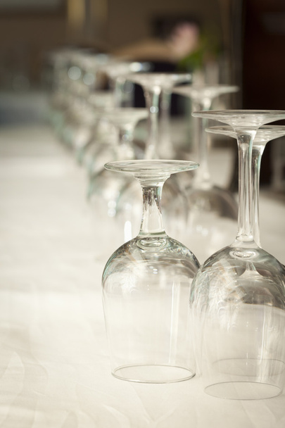 Drinking Glasses Abstract in Formal Dining Room - Foto, Imagem