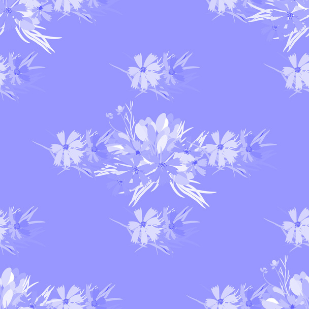 cosmos and crocus flowers background  - Vector, Image