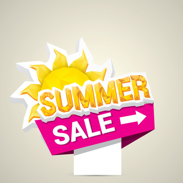 vector hot summer sale sticker . - Vektor, Bild