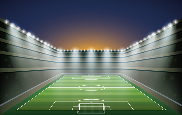 Soccer Stadium with spot light. - Vector, Image
