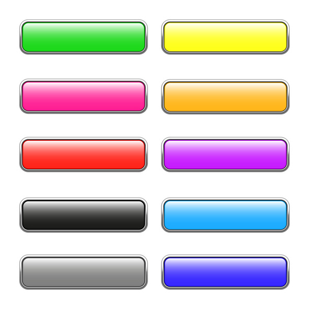 Set of square web buttons - Vector, Image