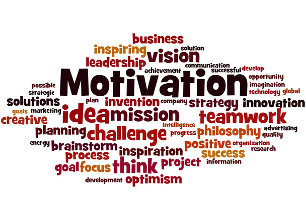 Motivation, Wort Cloud-Konzept 4 - Foto, Bild