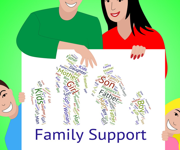 Aile destek kan bağı ve tavsiye temsil eder - Fotoğraf, Görsel