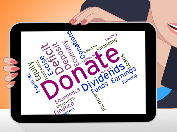 Donar Representa a Word Dar Donación y Apoyo
 - Foto, imagen