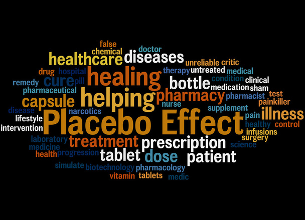 Placebo Effect, word cloud concept 5 - Photo, Image