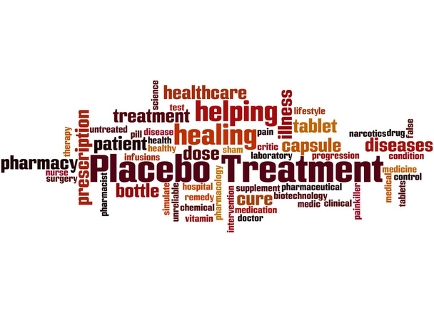 Placebo Treatmen, slovo mrak koncepce 4 - Fotografie, Obrázek