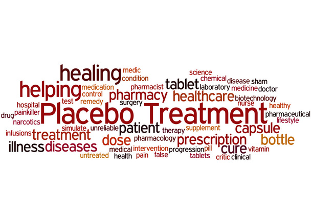 Placebo Treatmen, slovo mrak koncepce 3 - Fotografie, Obrázek