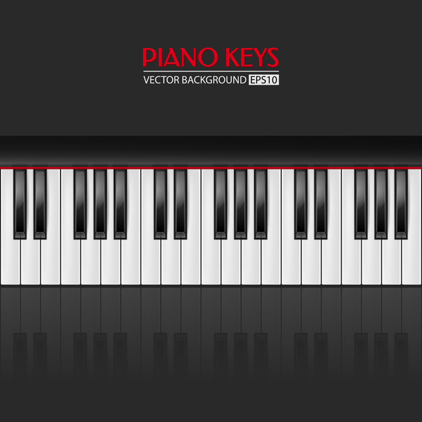 Piano keys, vector background - Vektor, Bild