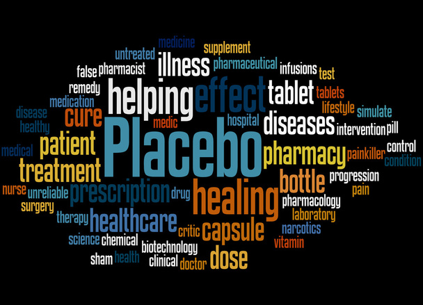 Placebo, word cloud concept 9 - Photo, Image