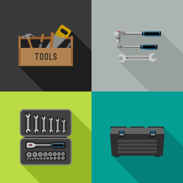 Tools flat icons. - Vecteur, image