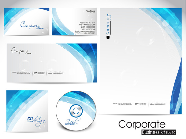 Professional corporate identity kit or business kit. - Διάνυσμα, εικόνα