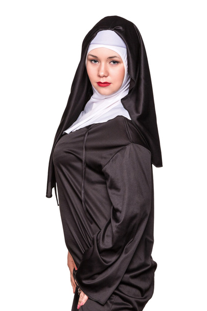 Beautiful portrait of a nun - Foto, afbeelding
