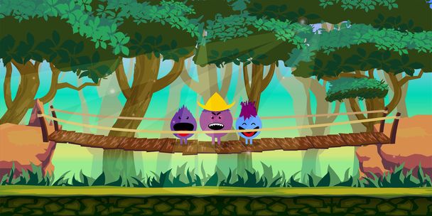 фон игры в лес
 - Вектор,изображение