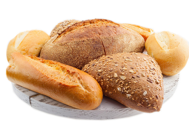 assorted breads isolated - Foto, afbeelding