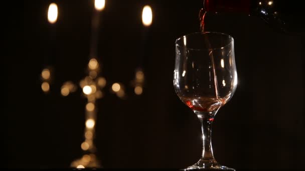 Romantische avond met wijn. - Video