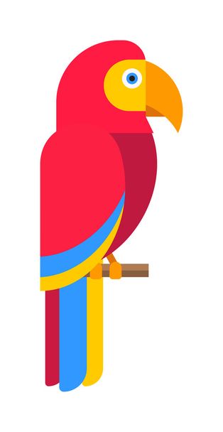 Мультяшний папуга дика тварина папуга тропічний перо зоопарк Вектор
 - Вектор, зображення