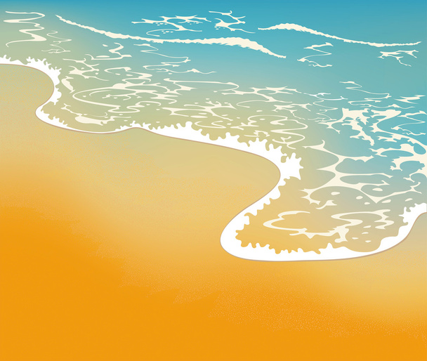 strand en zand - Vector, afbeelding