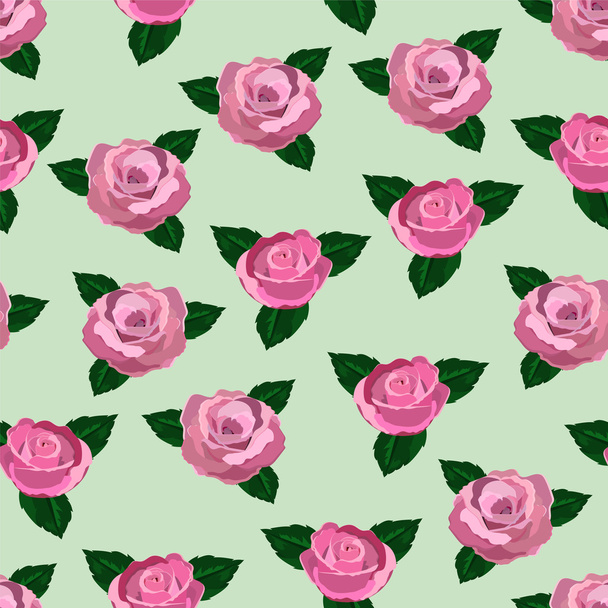 ροζ τριαντάφυλλα άνευ ραφής ταπετσαρία  - Διάνυσμα, εικόνα