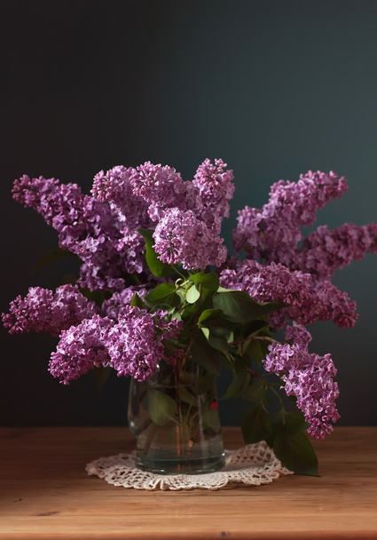 Still life with lilac flowers - Φωτογραφία, εικόνα