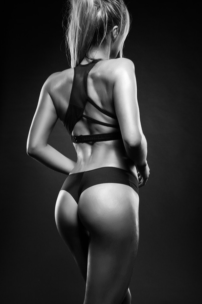 Fitness girl back - Фото, изображение