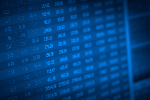Finanční data na monitoru, akciový trh data na Led zobrazení kon - Fotografie, Obrázek