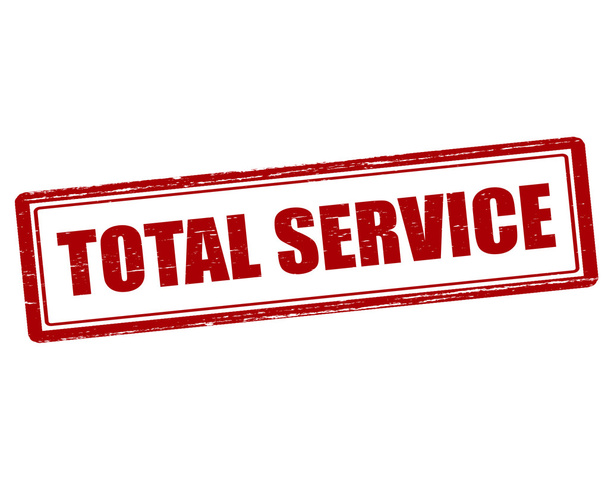 Total service stamp - Vector, Image