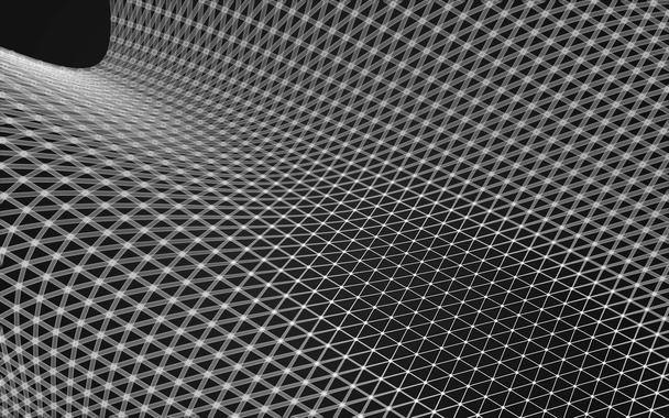 Espacio poligonal abstracto bajo fondo polivinílico oscuro  - Foto, Imagen