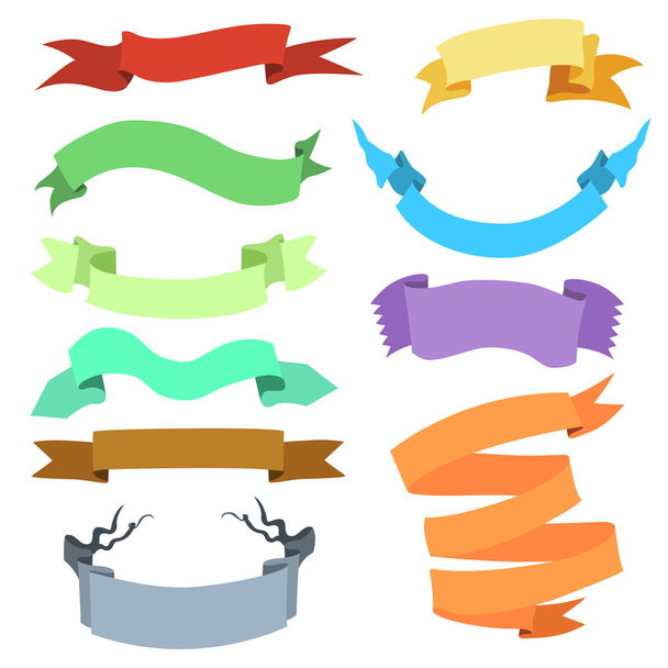 Set of  Different Ribbons - Vector, Image