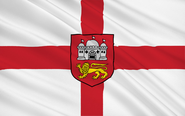 Norwich zászlaja városa a folyó Wensum, Anglia - Fotó, kép