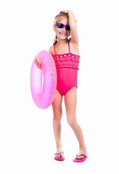 Little girl in swimsuits - Foto, Imagen