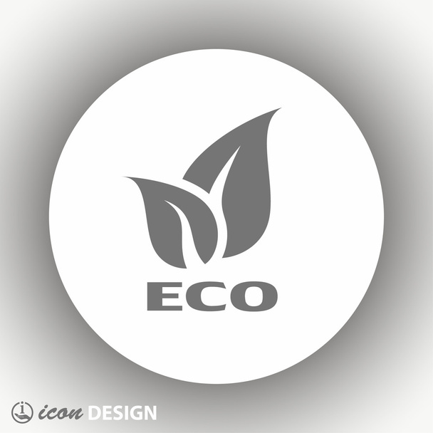 Pictograph of eco icon  - Vektor, Bild