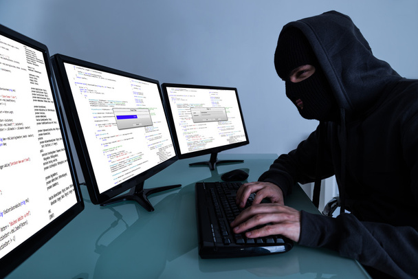Hacker Stealing Data  - Valokuva, kuva
